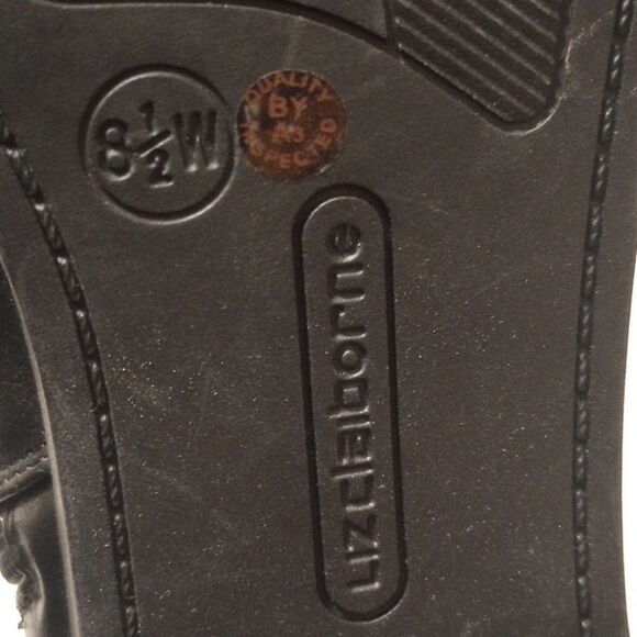 Black Liz Claiborne Knee High Boots 8.5 Wide Calf NWT - Picture 8 of 13